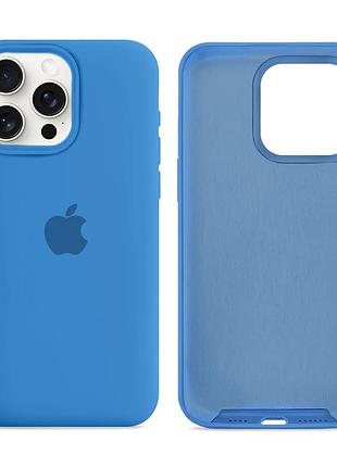 Чехол силиконовый silicone case full size для iphone 13 pro max с микрофиброй внутри защитный denim blue mc-10719