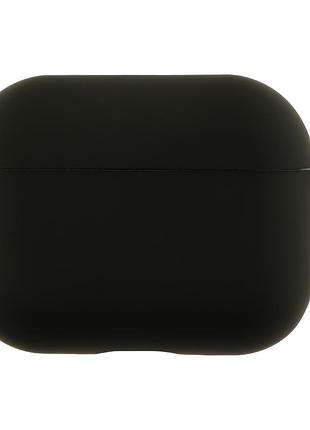 Чохол силіконовий silicone case with microfibra для apple airpods pro 3 з карабіном чорний mc-10367