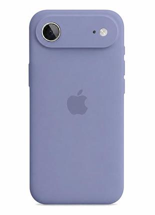Чехол силиконовый silicone case full size с микрофиброй для iphone 17 air защита корпуса lavender grey mc-12112