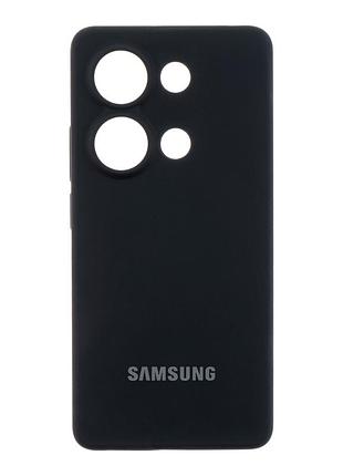 Чохол liquid silicone full camera для samsung galaxy s25 edge 5g захист камери з мікрофіброю чорний mc-12312