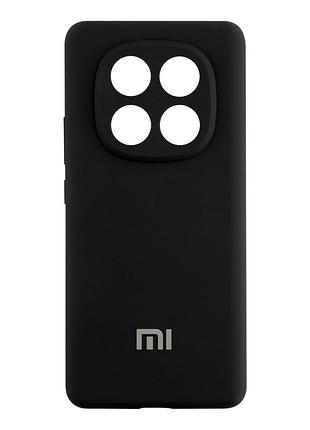 Чохол liquid silicone full camera для xiaomi redmi note 14 pro 5g з мікрофіброю захисний чорний mc-11933