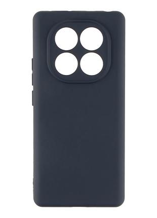 Чохол силіконовий liquid silicone з мікрофіброю для xiaomi redmi note 15 4g 5g захисний темно-синій