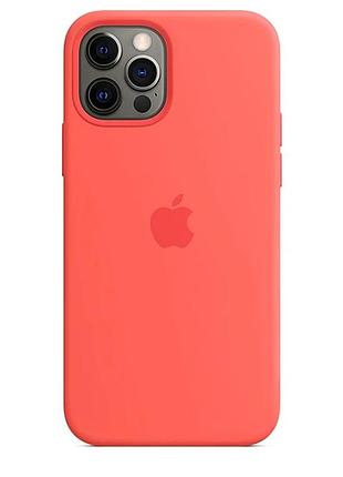 Чохол силіконовий з magsafe і захистом камери для iphone 12 12 pro pink citrus mc-10642