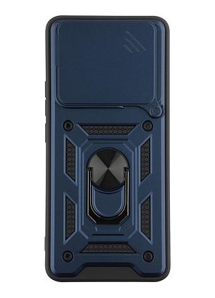 Чехол armor guard shield tpu противоударный для xiaomi redmi note 15 4g 5g с подставкой dark blue mc-12356