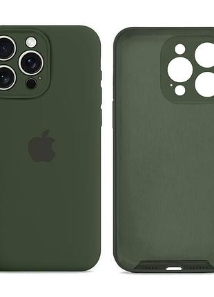 Чехол силиконовый silicone case full size с микрофиброй для iphone 12 защита от повреждений 71.cyprus green mc-11046