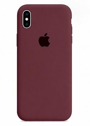Чехол силиконовый silicone case full size для iphone xs max с микрофиброй внутри защитный 73.plum mc-11055