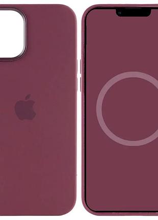 Чехол силиконовый с magsafe для iphone 12 12 pro защитный с микрофиброй внутри сливовый mc-10643