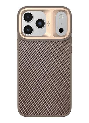 Чехол kajsa glamorous collection для iphone 17 pro с magsafe tpu защитный desert gold b-ring mc-12394