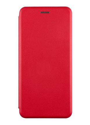 Чехол-книжка кожа для xiaomi redmi note 14 4g защитный с текстильной отделкой красный mc-12136