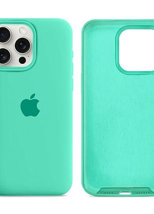 Чехол силиконовый silicone case full size для iphone 13 pro max с микрофиброй внутри защита от ударов 47.spearmint mc-10723