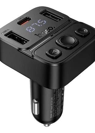Модулятор hoco e87 bluetooth 5.4 с быстрой зарядкой 35w для автомобилей черный