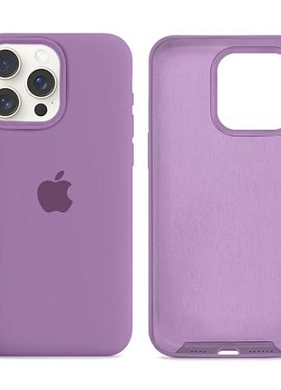 Чохол силіконовий silicone case full size для iphone 16 pro max захисний з мікрофіброю всередині blackcurrant mc-11422
