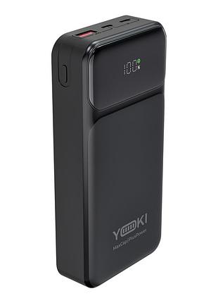 Повербанк yoki maxcap 20000mah 65w с led-дисплеем и быстрой зарядкой для ноутбуков черный