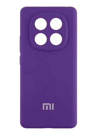 Чехол liquid silicone full camera для xiaomi redmi note 14 pro 4g с микрофиброй внутри защита от царапин пурпурный mc-11938