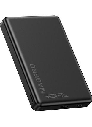 Мобильная батарея ridea rp-m10 magpro 10000mah с магнитной беспроводной зарядкой черный