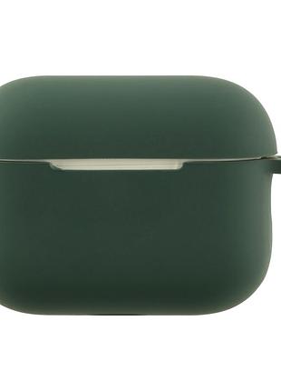 Чехол силиконовый silicone case с крючком для airpods pro 3 защита от ударов 71.dark green mc-10388