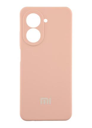 Чехол liquid silicone full camera для xiaomi redmi a5 4g с микрофиброй защита камеры 19.pink sand mc-12144