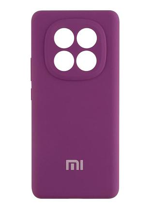 Чохол liquid silicone full camera для xiaomi redmi note 14 pro+ 5g з мікрофіброю всередині колір 43.grape mc-11921