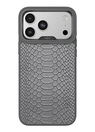 Чехол kajsa glamorous collection для iphone 17 pro с magsafe tpu серый o-ring противоударный mc-12389