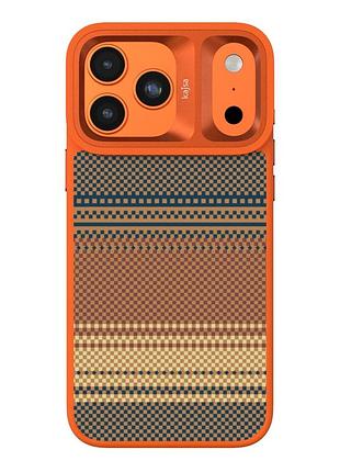 Чохол kajsa resort collection gradient stripe для iphone 17 pro max з magsafe захист від подряпин жовтогарячий mc-12317