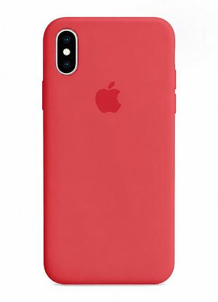 Чехол силиконовый silicone case full size для iphone x xs противоударный с микрофиброй внутри пурпурный mc-11971
