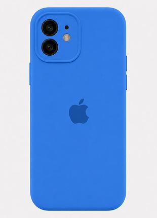 Чохол силіконовий square full camera для iphone 11 з мікрофіброю всередині захисний royal blue mc-12005