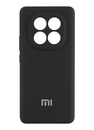 Чехол liquid silicone full camera для xiaomi redmi note 14 pro+ 5g с микрофиброй внутри серый 15.dark grey mc-11927