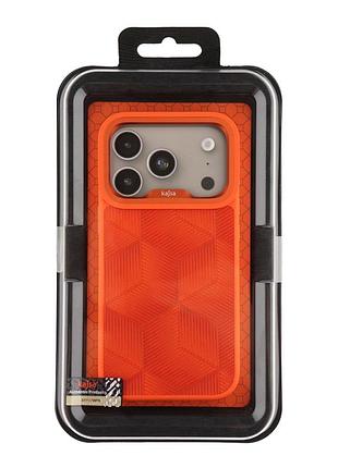 Чехол kajsa splendid collection 3d cube pattern с magsafe для iphone 17 pro tpu orange plus o-ring mc-12415 6