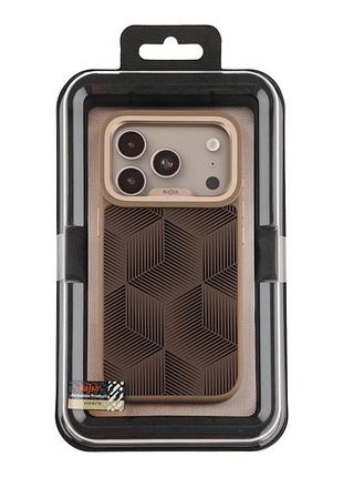 Чехол kajsa splendid collection 3d cube pattern с magsafe для iphone 17 pro защитный tpu desert gold o-ring mc-12405 6
