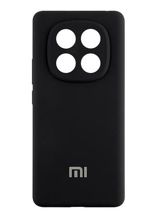 Чехол силиконовый liquid silicone full camera для xiaomi redmi note 14 pro 4g с защитой от падений черный mc-11940