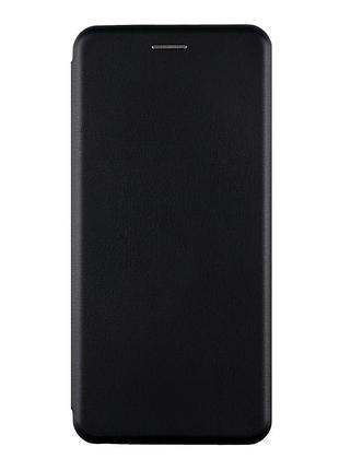 Чехол-книжка кожа для zte blade a51 lite с защитой экрана и ударостойкими панелями черный