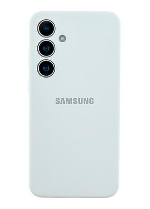 Чохол liquid silicone full camera для samsung galaxy s24 5g захист від ударів із мікрофіброю всередині білий mc-11642