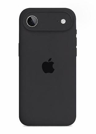 Чохол силіконовий silicone case full size з мікрофіброю для iphone 17 air захист від пошкоджень темно-сірий mc-12128