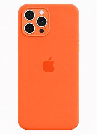 Чехол силиконовый silicone case square full camera для iphone 11 pro max с защитой камеры и микрофиброй внутри 02.apricot mc-10667