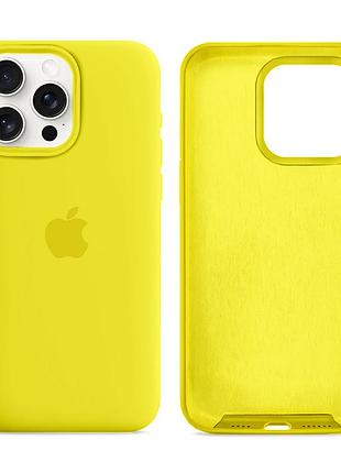 Чехол silicone case full size для iphone 12 12 pro силиконовый с микрофиброй внутри защитный yellow. mc-11095