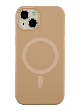 Чохол силіконовий glow silicone case з magsafe для iphone 13 захист від падінь desert gold mc-12187