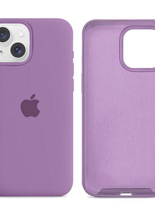 Чехол силиконовый silicone case full size для iphone 15 plus с микрофиброй внутри противоударный черный смородиновый mc-10864
