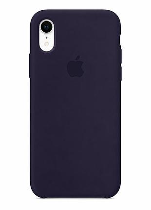 Чохол силіконовий silicone case full size для iphone xr міцний з мікрофіброю всередині фіолетовий 78.amethyst mc-11062