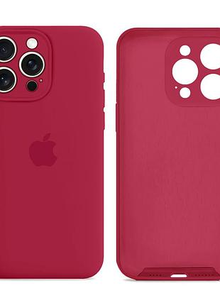 Чехол силиконовый silicone case full size с защитой от ударов для iphone 12 pro rose red mc-11042