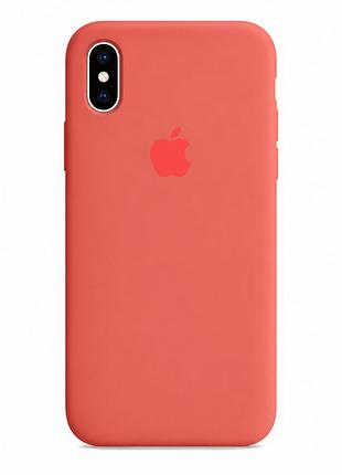 Чехол силиконовый silicone case full size для iphone xs max с микрофиброй внутри защита от падений watermelon mc-10460