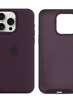 Чехол silicone case full size для iphone 16 pro max с микрофиброй внутри защитный цвет 82.elderberry mc-11423