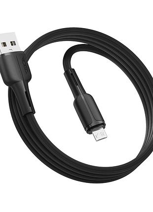 Кабель usb ridea rc-co10 micro 3a для швидкого заряджання та передавання даних 1 м міцний чорний