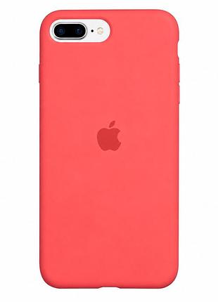 Чохол силіконовий silicone case full size для iphone 7 plus 8 plus з мікрофіброю всередині захисний coral. mc-10506