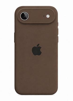 Чохол силіконовий silicone case full size з рамкою для iphone 17 air захист від пошкоджень 93.new brown mc-12071