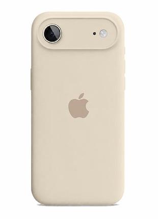 Чехол силиконовый silicone case full size с микрофиброй для iphone 17 air защита от повреждений antique white mc-12116