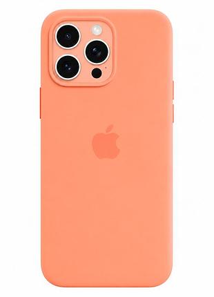 Чохол силіконовий silicone case full size з мікрофіброю для iphone 12 pro max захисний 27.peach mc-10601