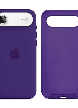 Чехол силиконовый silicone case full size для iphone 17 air с микрофиброй внутри защитный пурпурный mc-12035