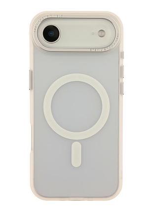 Чохол tpu+pc goldencis matte з magsafe для iphone 17 air захисний білий з посиленими кутами mc-12165