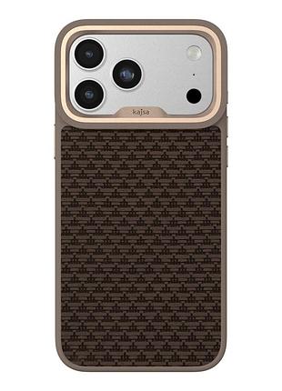 Чохол kajsa glamorous collection накладка з magsafe для iphone 17 pro tpu захист камери desert gold o-ring mc-12422