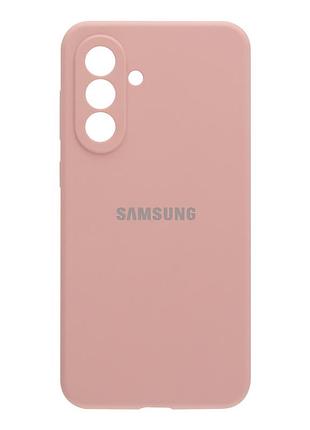 Чехол liquid silicone full camera для samsung galaxy a36 5g с микрофиброй внутри защитный розовый песок mc-11833